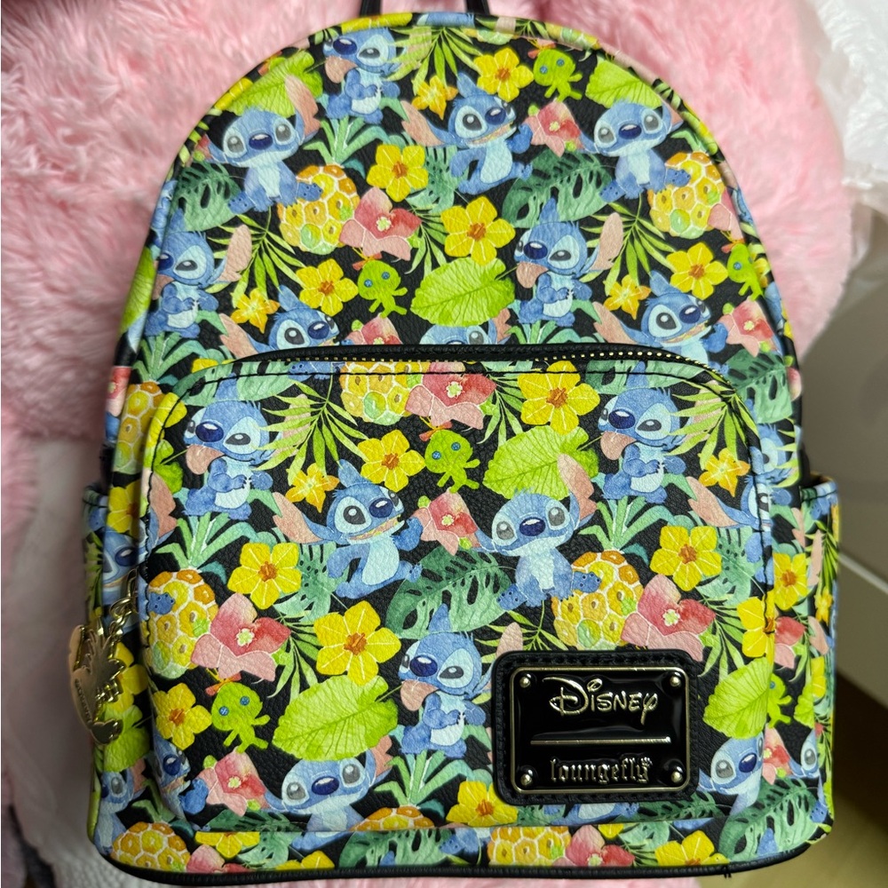Loungefly x Disney Aloha Hawaiian Floral Stitch All Over Print Backpack